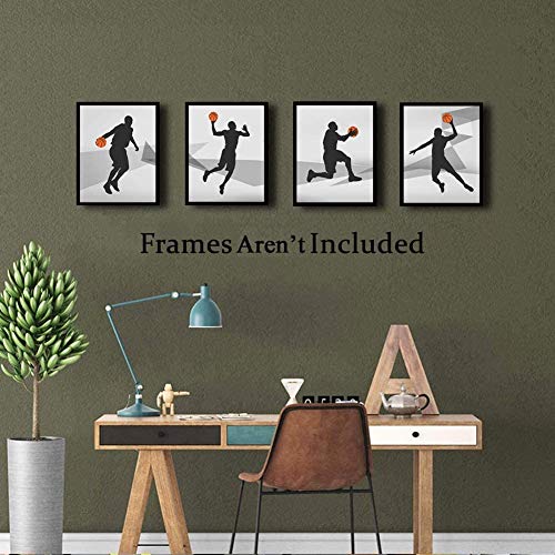 AIWU Set di 4 stampe artistiche da parete da