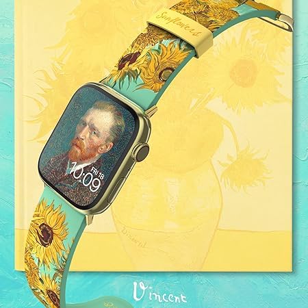 MobyFox Art Series Smartwatch Band Collection - Inspired by the Artist, Compatible with Every Size & Series of Apple Watch (watch not included) - Van Gogh Sunflowers