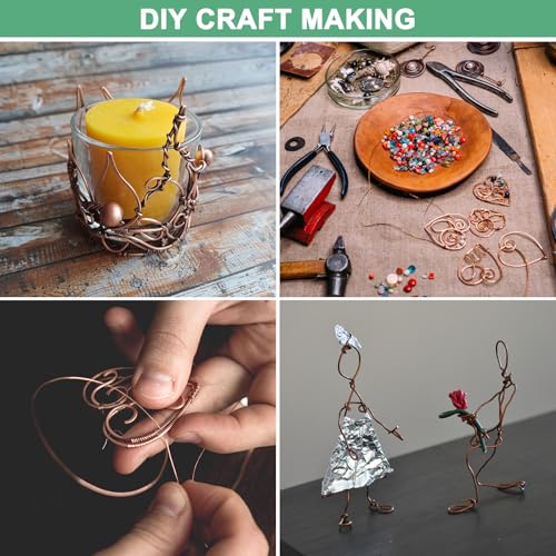 M METERXITY 99,9% Weiche Kupferdraht, 28 Gauge 33FT Reiner Kupferdraht für DIY Basteln/Schmuckherstellung/Gartenpflanzen/Perlen, Basteldraht [0,3 mm, 10M]