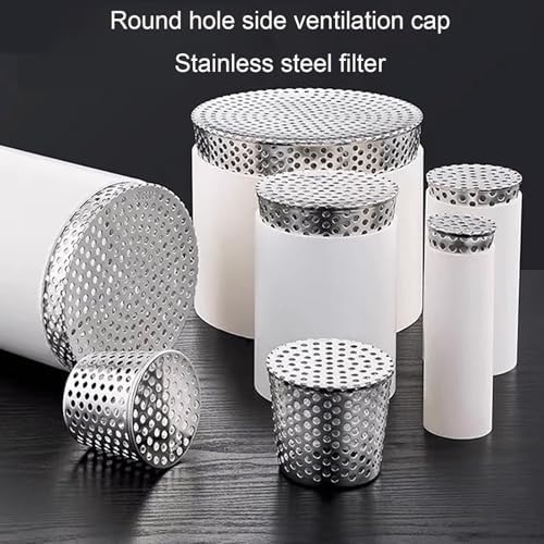 Stainless Steel Chimney Cap - 5.5in Round Roof Vent with Clog-Resistant Mesh, Weatherproof Fireplace Exhaust Cover, Easy Installation for Durability and Performance