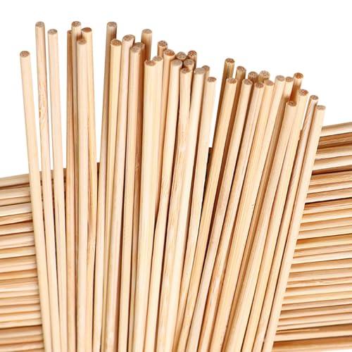 150PCS Wooden Sticks, Wood Dowel Rods, 30cmx3mm Natural Wood Dowel Wooden Craft Dowel Pins Rods for Model Making, Home Decoration and DIY Crafts