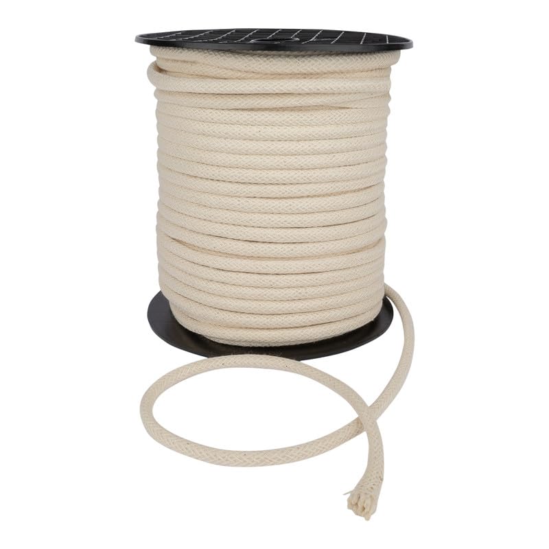 Natural Piping Cord for Sewing, Cushions, Upholstery - Cushion 8mm, Seam Binding, Edging Trim, Sewing (Natural,5m) (PIPCRD_8mm_N_5m)