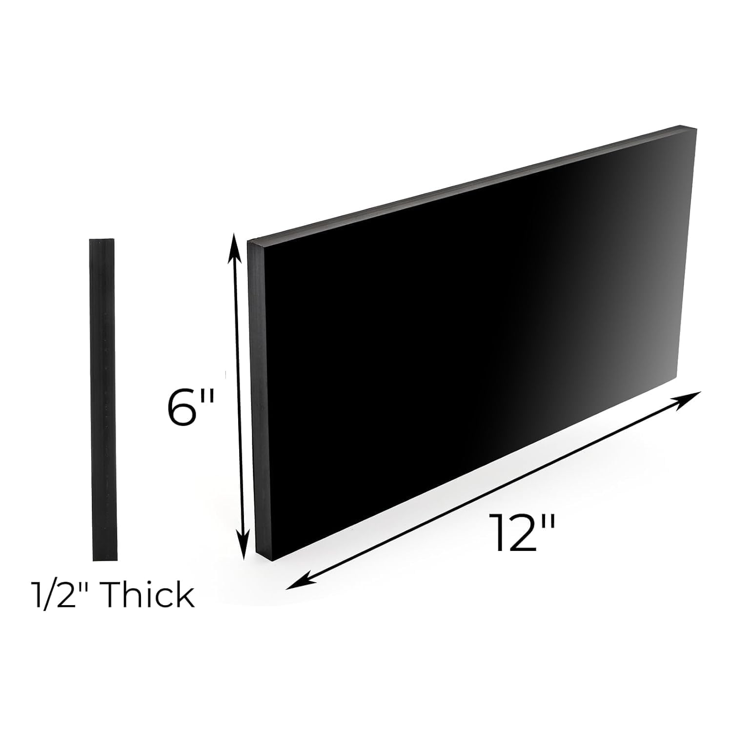 HDPE Plastic Sheets - 3 Pack, 6x12" -2