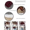 Zcfire-Womens-Lightweight-Color-Block-Knit-Hoodies-Sweaters-Loose-Long-Sleeve-V-Neck-Drawstring-Pullover-Sweatshirts Zcfire Christmas Sweater, Women's Lightweight Color Block Knit Loose Long Sleeve Drawstring Pullover Sweatshirts Wine Red Small