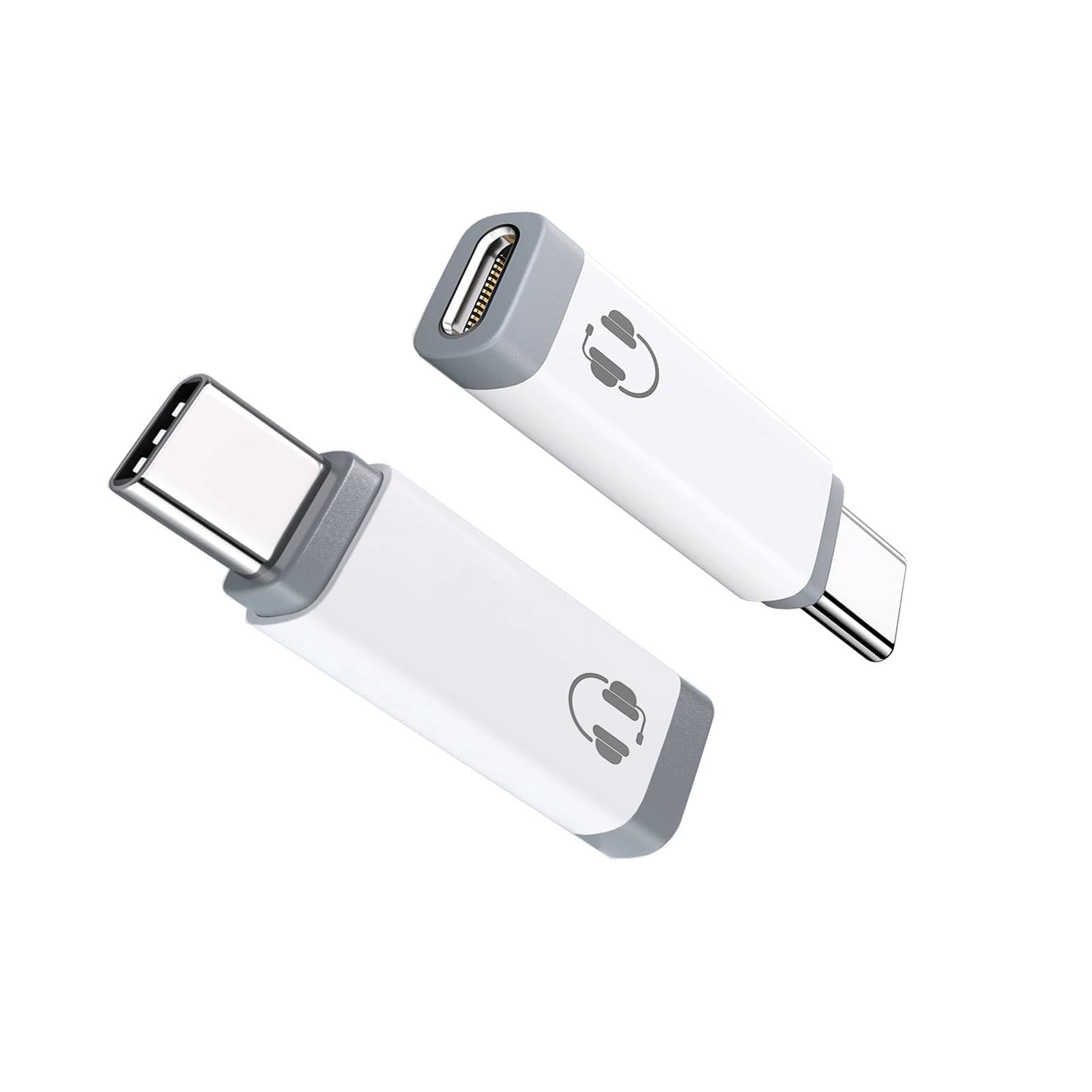2-Pack USB-C to Lightning Audio Adapter, Type-C Male to Lightning Female Headphone Jack Converter for iPhone 16/15 Series, iPad Pro/Air, MacBook & More (Headphones Only, No Charging or Data Transfer)