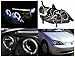 Spec-D Tuning 2LHP-CV01JM-TM Honda Civic Dual Halo Led Black Projector Head Lights