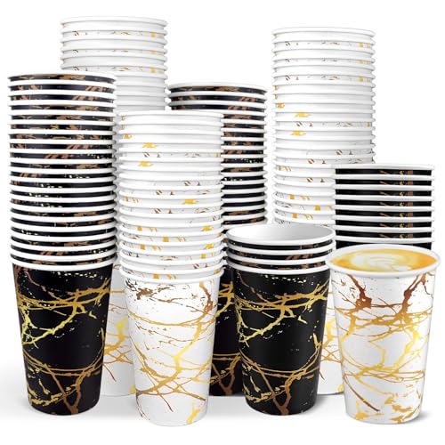 Vasos Desechables de 500 ml (74 Unidades) - Vasos de Papel Reciclables para Café, Té y Bebidas Frías/Calientes - Ideales para Fiestas, Eventos y Uso Diario - Tazas de Café Prácticas y Ecológicas