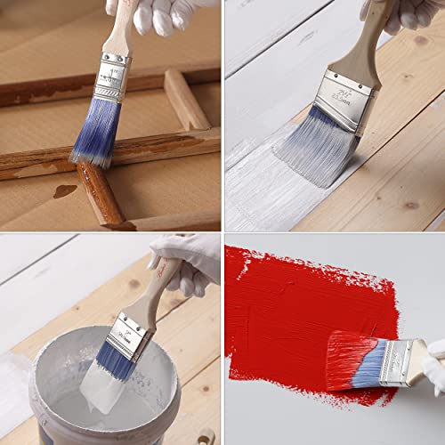 Bates- Paint Brushes, 6 Pack, Treated Wood Handle, Paint Brushes for Walls, Stain Brush, Wall Paint Brushes, Paint Brush, Furniture Paint Brush, Paint Brushes for Painting Walls, Painting Brush - Image 6