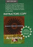 Principles of Accounting, Instructor's Copy, 10th 0618833498 Book Cover