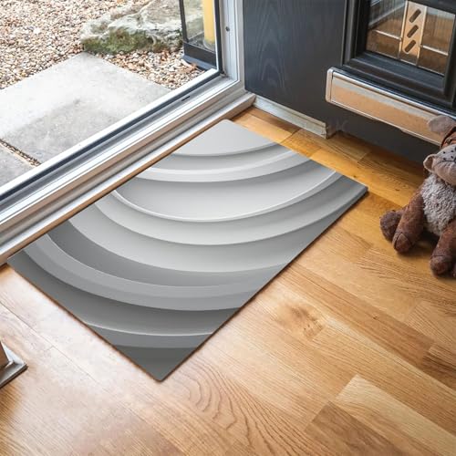 Paillasson Interieur Entree Antidérapant Absorbant Gris Clair 80x120 - 3