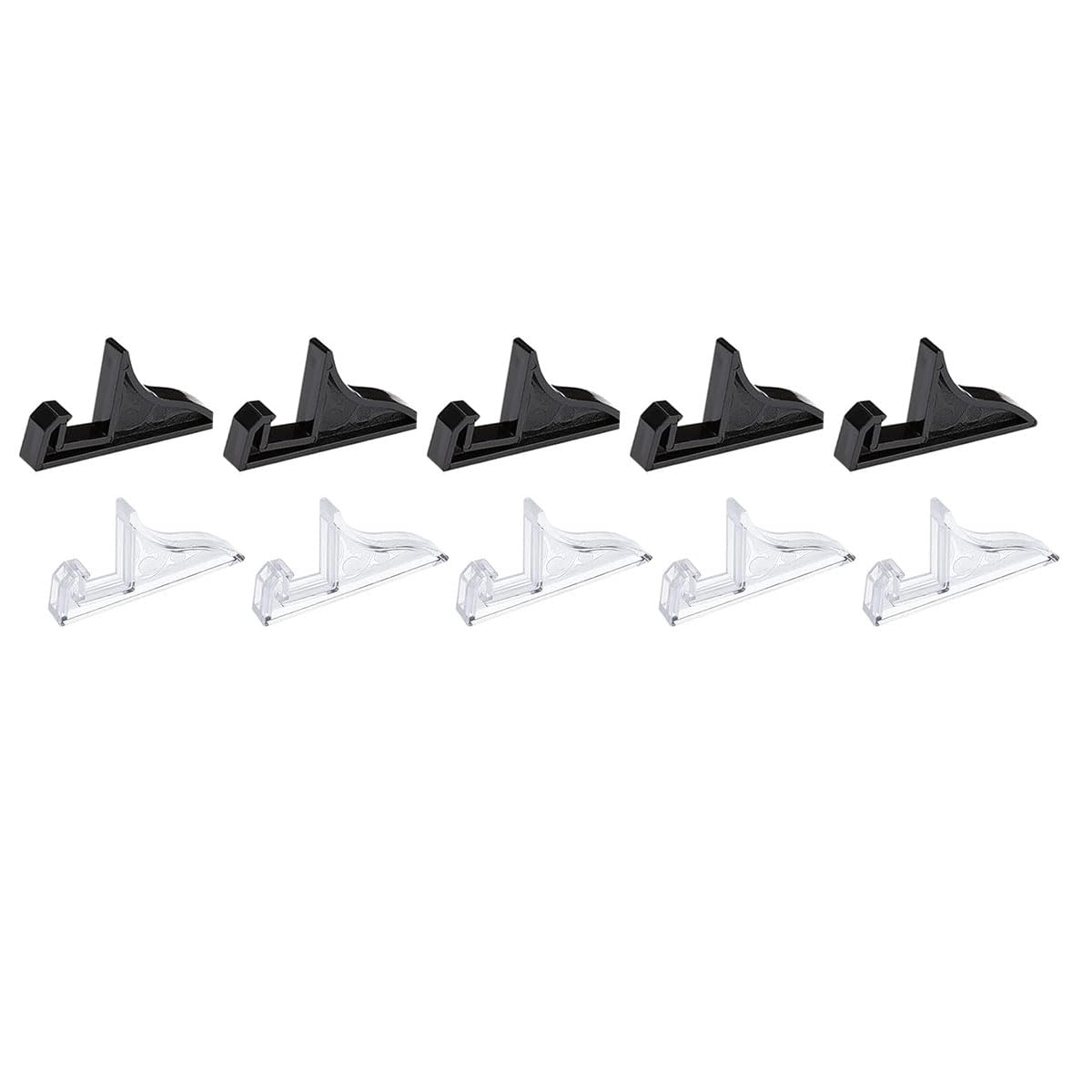 Muiltvoe 10pcs Easel Stands Plastic Photo Frame Display Stands Black Clear Plate Stand Holder Picture Display Easel For Book Plate Plaque Photo Platter Collectibles