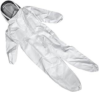 Didiseaon Fato De Apicultura Roupa Branca Jaqueta Branca Roupas De Apicultura Jaquetas De Abelha Com Capuz Terno De Segurança Para Abelhas Pano De Apicultor Para Apicultura Conjunto