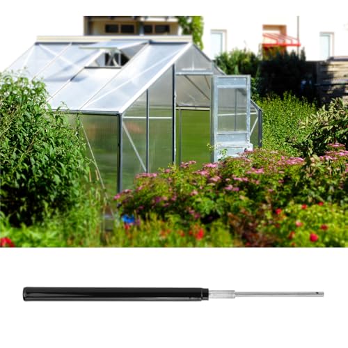 Lwuey Gewächshaus Fensterzylinder, Automatischer Fensteröffner Zylinder Ventilöffner Doppelter Feder Solarbetriebener Dachöffner Temperatur Sensor Hydraulik Zylinder Fensterheber Gewächshäuser