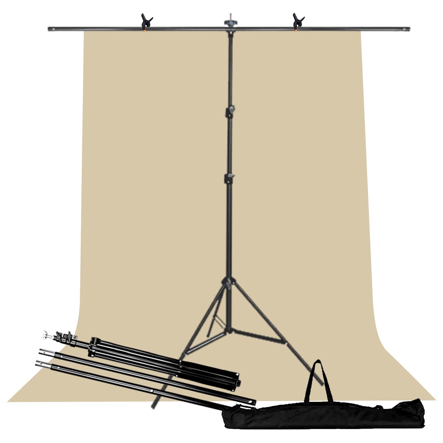 Boltove® 6x10 ft Beige-Skin Screen T-Shape Background Kit - 6x9FT Photography Backdrop with 1PC 6.5FT x 9FT T-Shape Backdrop Stands, 2PCs Spring Clamps, 1PCs Carry Bag (B09KNBX43M) Amazon Price History, Amazon Price Tracker