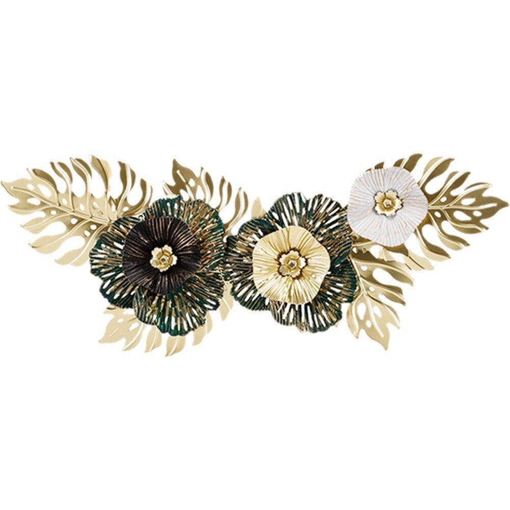 Casiler As Shown 3D Flower Leaves Metal Wall Decoration Beautiful Modern Nordic Iron Crafts Home Hanging Pendant Wall Decor For Living Room