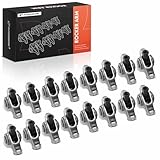 A-Premium 16Pcs Stainless Steel Engine Roller Rocker Arms with Needle Bearings Compatible with Chevy BBC 454, 1.8 Ratio, 7/16
