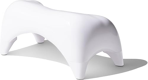 Miniatura 9 de TUSHY Nuevo taburete otomano Go - Blanco de 7 pulgadas de alto Escalón antideslizante para baño Taburete para sentadillas y excrementos