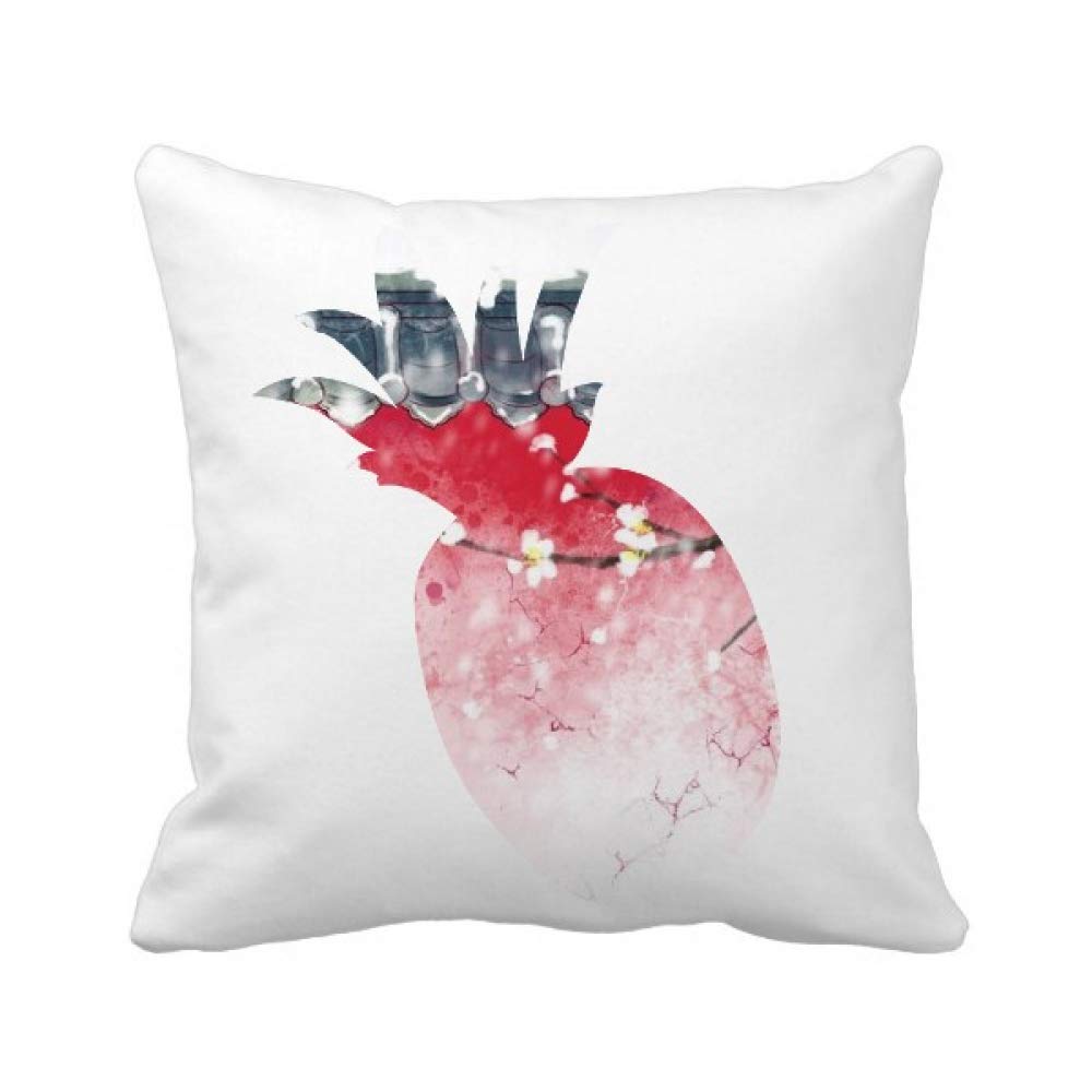 Housse de coussin carrée motif ananas d'exploration de la neige pour salon cozy