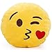 Ducomi Cuscini Emoji Emoticon Smiley e Poo - Morbido Cuscino 30 cm, Gadget Compleanno Regalo - Cuscini Decorativi Feste (Blowing a Kiss)
