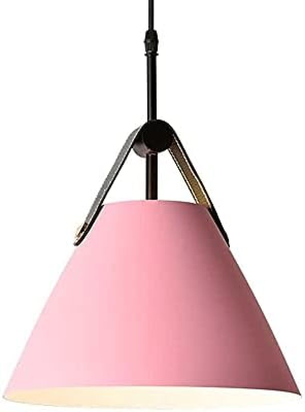 SYAXVOM Nordic Style Small Chandelier Colorful Macaron Metal Lampshade, Ceiling Hanging ht, Villa Bar Decoration hting Fixtures, E27 Single Head Pendant ht,Pink,27cm