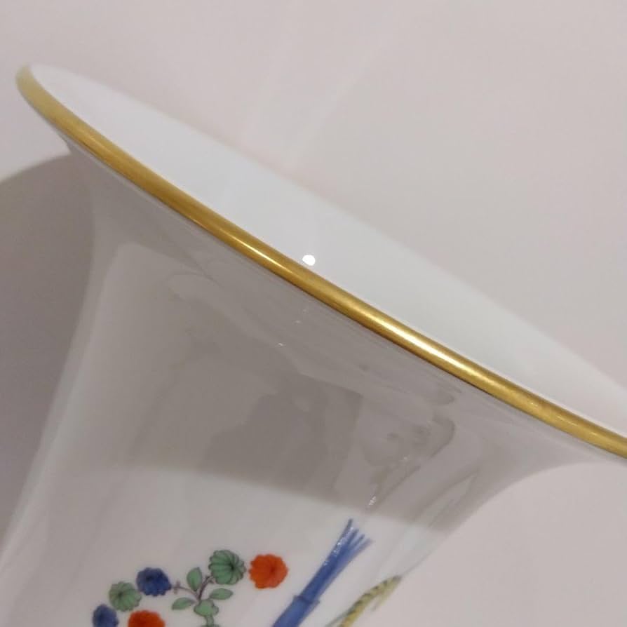 MEISSENマイセン シノワズリ 竹虎 花瓶 BASE