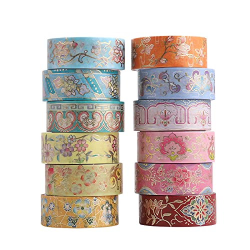 LGEGE 12 rotoli di nastro Washi Tape in stile