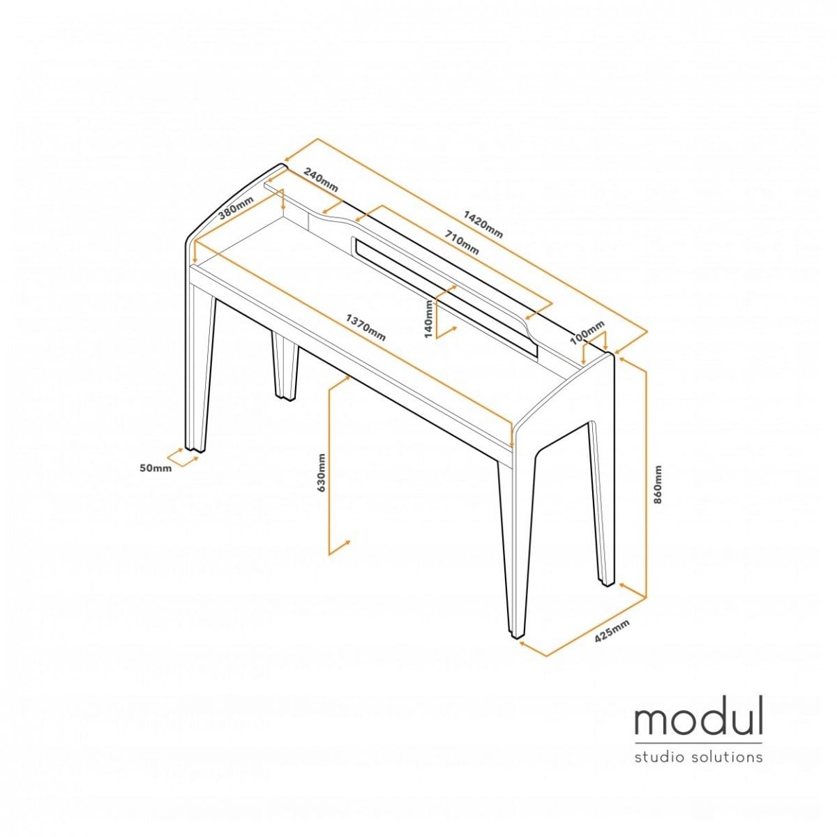 Supporto per Tastiera e Pianoforte Digitale, Universale, in Legno, Noce | Per Tastiere fino a 88 Tasti, Gestione Cavi Posteriore, Senza Viti, Finitura in Legno