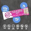 No Cow Vegan Protein Bars, Upgraded Birthday Cake | 20g Plant Based Protein, Gluten Free, Dairy Free, Soy Free, Keto Friendly, Low Sugar, High Fiber Snack Bars | Pack of 12