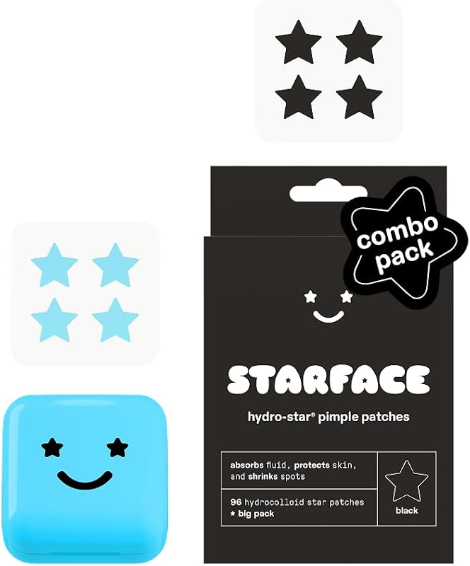 Starface World Hydro-Star® Big Blue Compact com adesivos pretos, pacote com 128 unidades