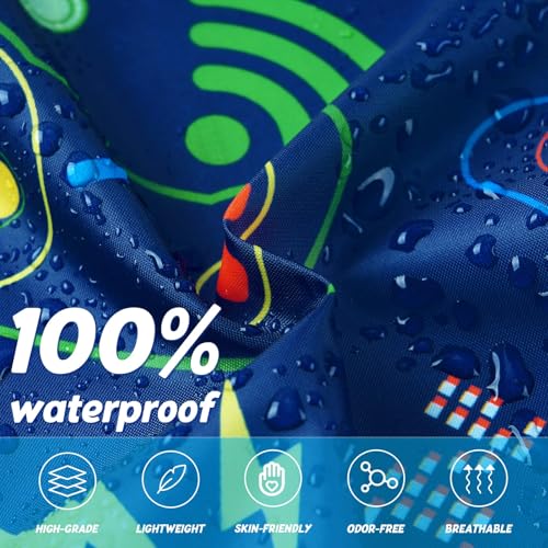 WAWSAM Lightweight Kids Rain Jacket Reusable Toddler Raincoat Waterproof Girls Rain Jacket Durability Boys Girls Rain Coat2