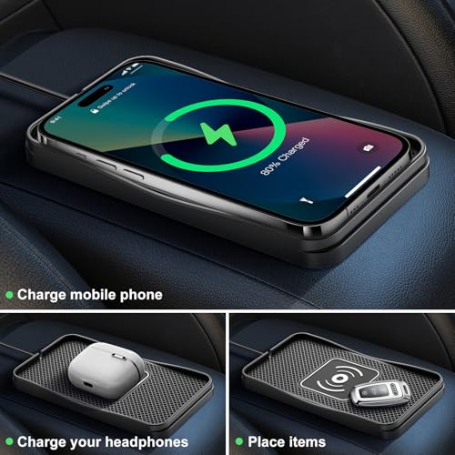 Image of 15W Non-Slip Wireless Car Charger Pad Type-C