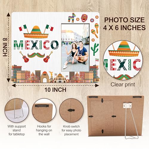 Image of Mexico Picture Frame, Mexican Travel Gifts, Mexico Gifts For Women Men Couples Family Friends, Mexico Photo Frame Souvenirs For Wedding Engaged Honeymoon, Vacation Frame For Home Decor -01