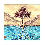 Diseño único de belleza y moda : El árbol de la vida ha desarrollado raíces, simbolizando la tenacidad de la vida. si crees que la decoración de tu casa es insípida y normal, nuestro kit de pintura de punto de cruz puede ayudarte a hacer que tu sala de dibujo, dormitorio y otros lugares sean espacios vívidos.