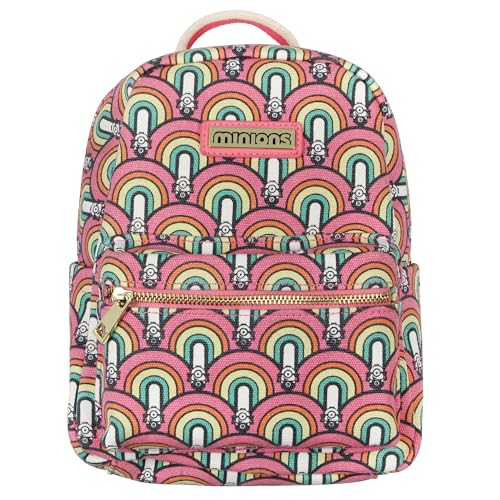 Mochila de lona Arco-íris Série Artista Minions Meu Malvado Favorito, Multicolorido., OSFA