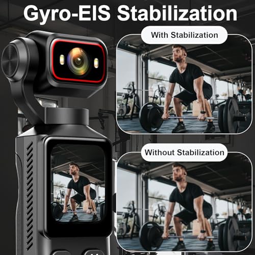 Image of 4K Handheld Vlogging Camera, WiFi Pocket Action Camera, Anti-Shake Body Cam