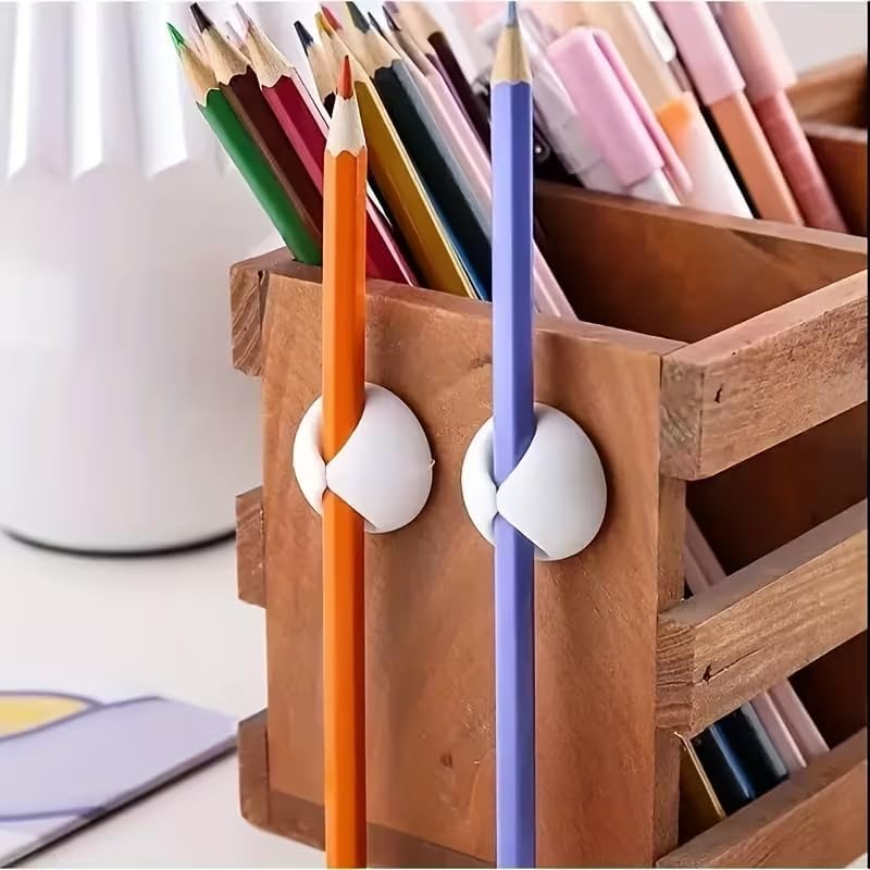 6pcs 6 Pcs Desktop Cable Managers Cable Clips, Cord Holder for Desk, Adhesive Cable Organizer, White, 6Pcs
