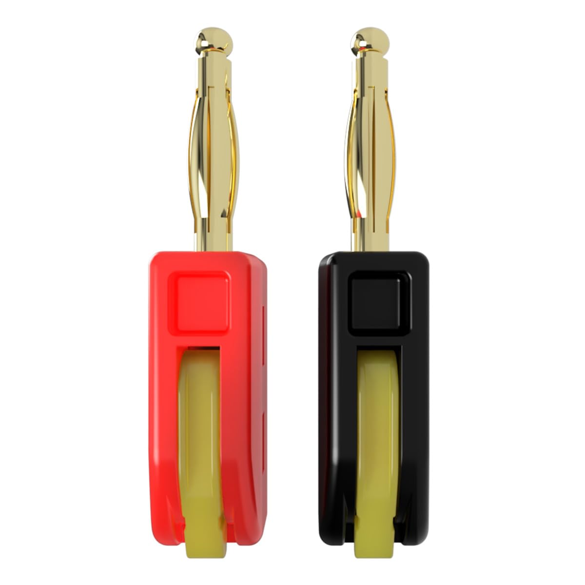 Pack de 12 fiches banane clipsable Speaker Snap Jaune et Rouge