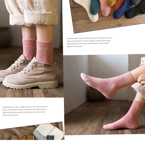 Image of Women's Fuzzy Socks 5 Pair Pack - Fluffy Cozy Warm Winter Slippers, Comfy Cabin Plush Sleep Home Soft Socks