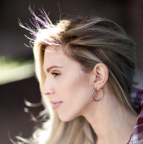 Lifetime Jewelry Hoop Earrings for Women and Men Real 24k Gold Plated2