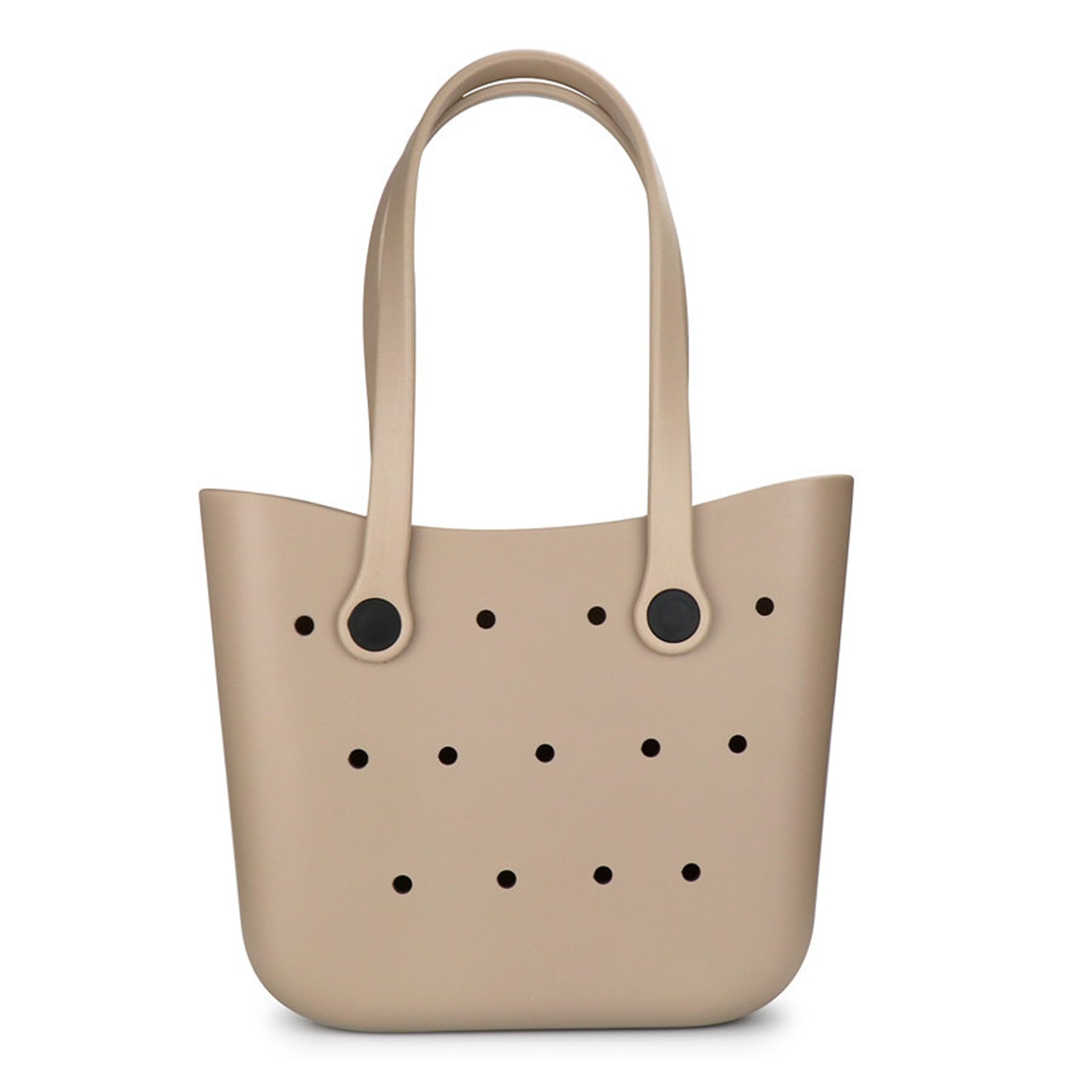 BIEWOBolsa de playa de goma impermeable, bolsa grande de viaje para playa, lavable, a prueba de puntas, duradera, para alberca, para mujer, Khaki, Large