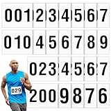 Honoson Adhesive Race Bib 7.5 x 6 Competition Number Bib Adhesive Running Race Number for Marathon Cross Country Running Cycling Mountain Climbing (200 Pcs)