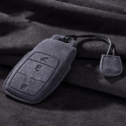 Coque de clé en daim Mercedes C200L GLA200 sur mesure antichoc