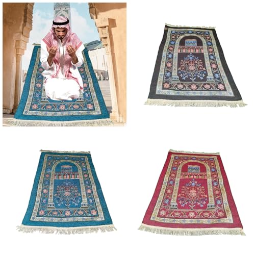 Couverture islamique florale aux finitions soignées et pompons élégants - 4