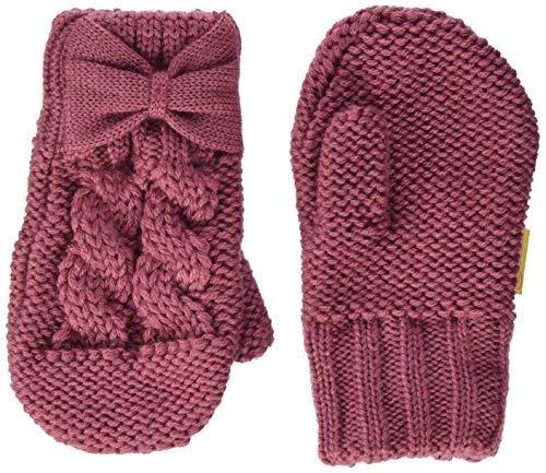 Steiff Mädchen mit süßer Teddybärapplikation Handschuhe, Malaga, 040