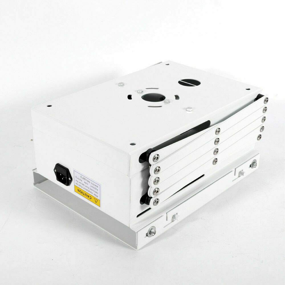 Kaibrite Supporto per proiettore da 10 kg, pieghevole, con sollevatore elettrico motorizzato, con telecomando, per cinema, sala chiesa/scuola