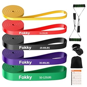 Fokky Resistance Bands Pull Up Bands Set, 5 Levels Resistance Bands set Men Women, Pull Up Assistance Bands with Door Anchor,Handles