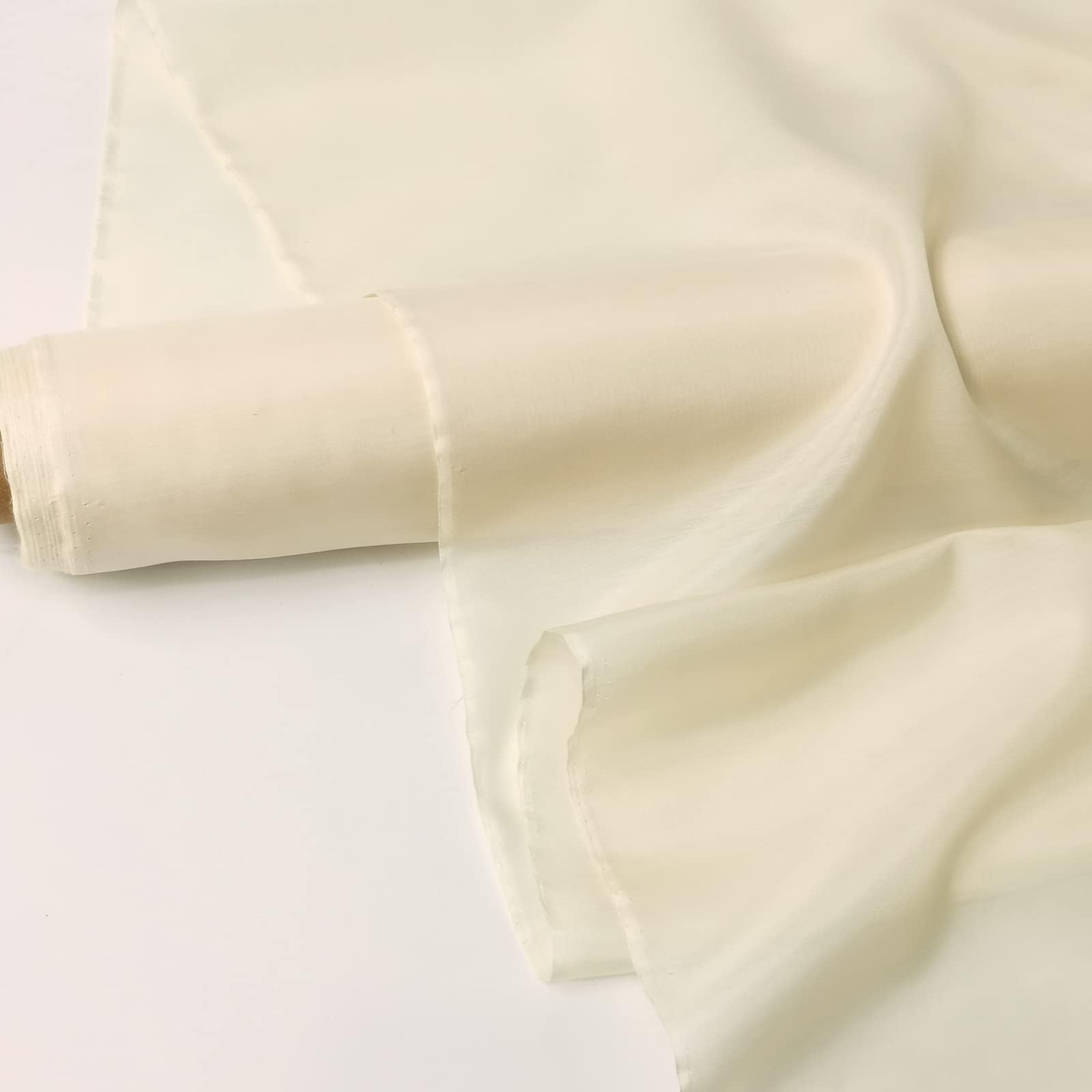 Fashion Beide Silk Cotton Fabric Soft Silk Linings Sewing Material Dress Gown Scarf Lining Fabric Tissue DIY Tissue 100cm*140cm (#19 beide)