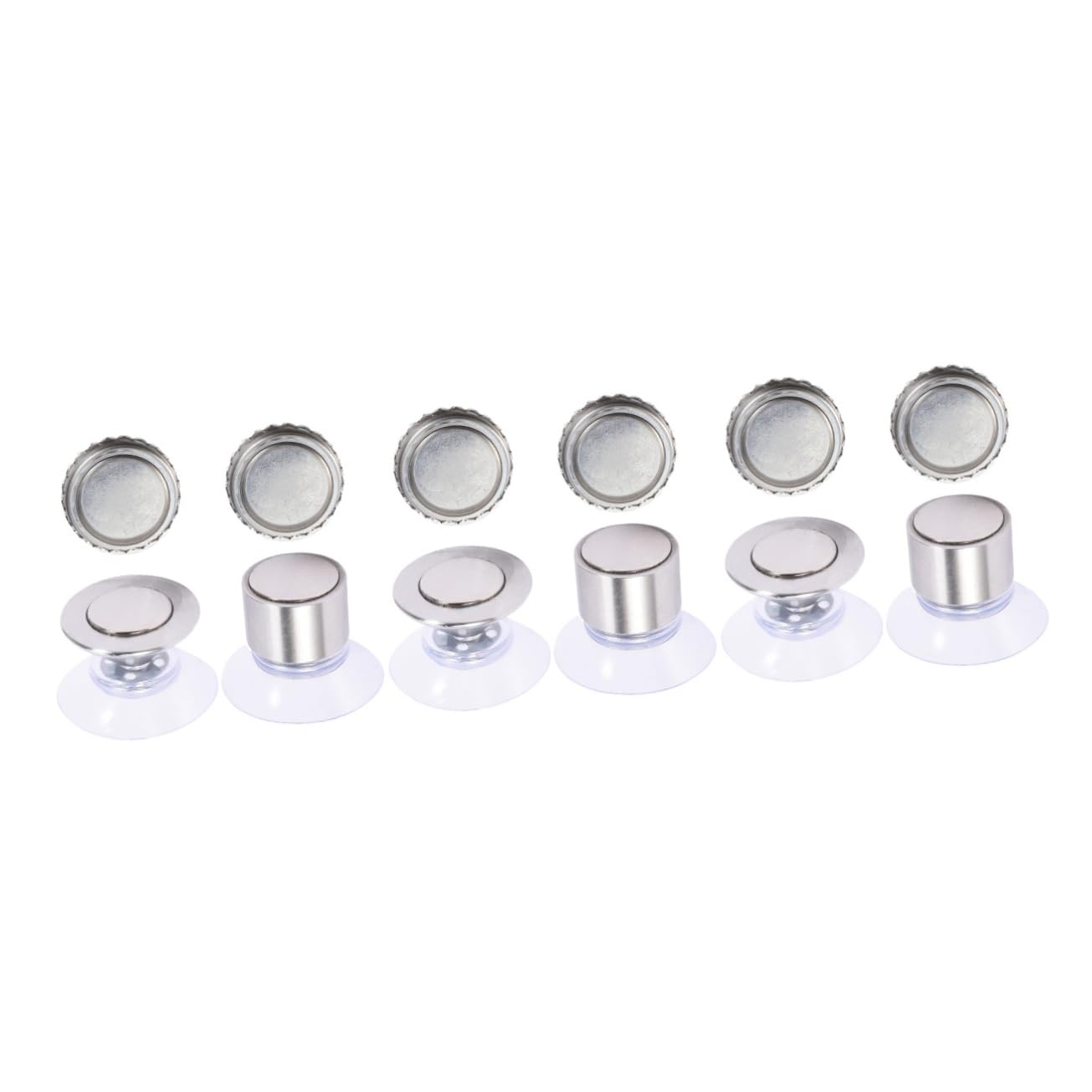 IMIKEYA 6set Portasapone Magnetico In Inox Supporto Del Sapone Montato Parete Design Ventosa per Bagno e Cucina Facile Installazione e Risparmio Di Spazio