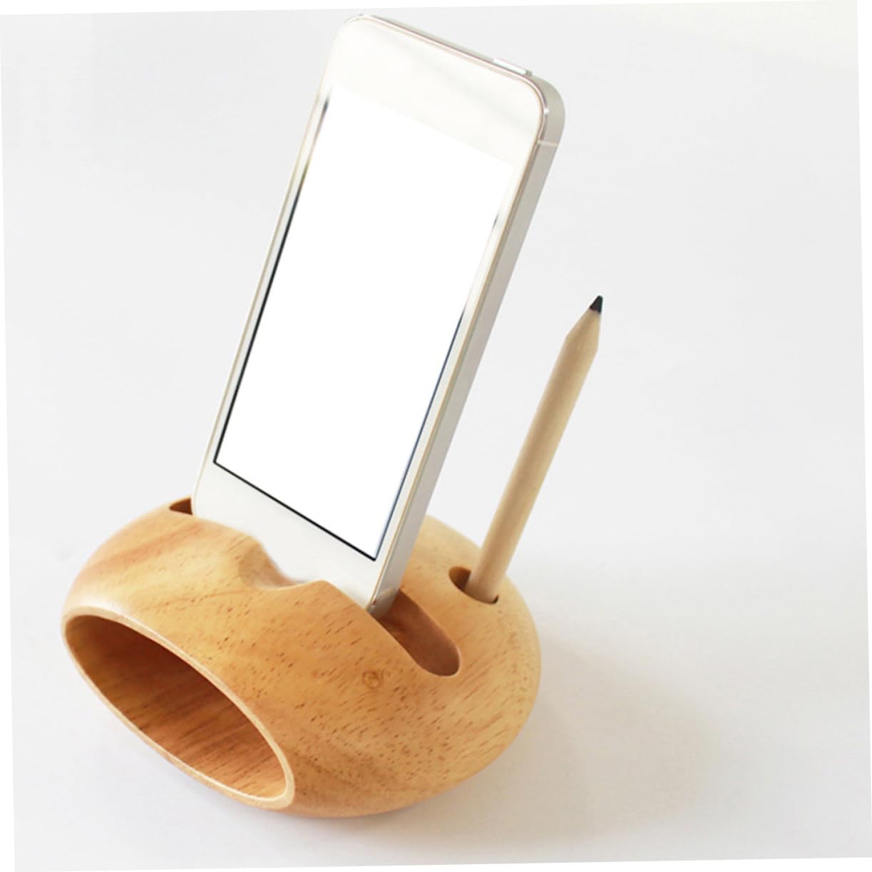 3 Eleganter Holz Handyhalter Vielseitiger Lautsprecherständer für Smartphones Dekorativer Tischständer Umweltfreundliches Material für Klassische Inneneinrichtung