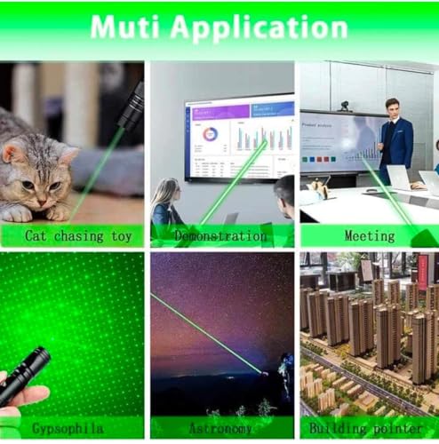 Image of Multipurpose Unique Powerful Green Laser Light Pen | Adjustable Cap | Green Laser Pointer | 2000 Mtrs. Laser Light for Kids |